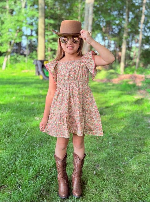 Girls Western Woven Dress