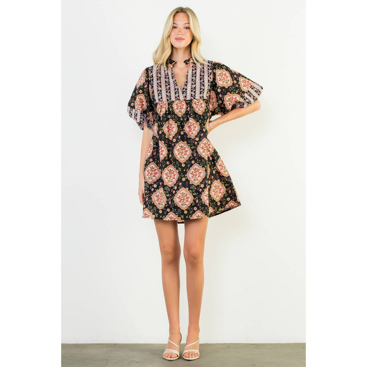 Puff Sleeve Floral Dress