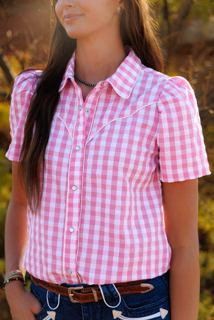 Pearl Snap, PInk Gingham