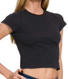 BLACK Fitted Top
