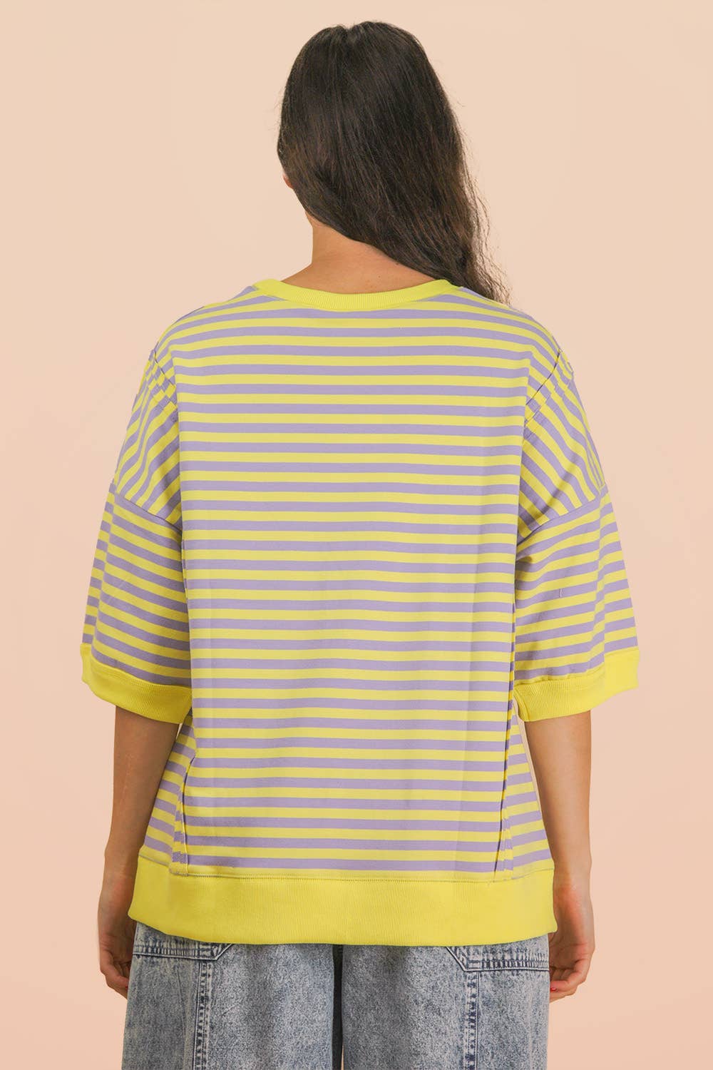 Oversized Stripe Casual Knit Top