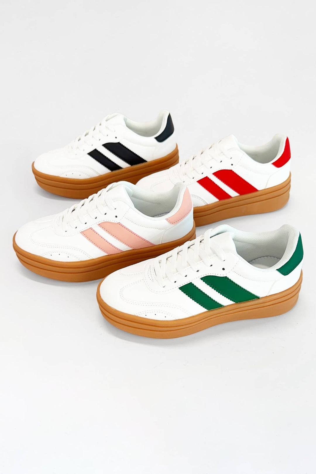 TOPPING-03 DOUBLE STRAP DESIGN PLATFORM SNEAKERS