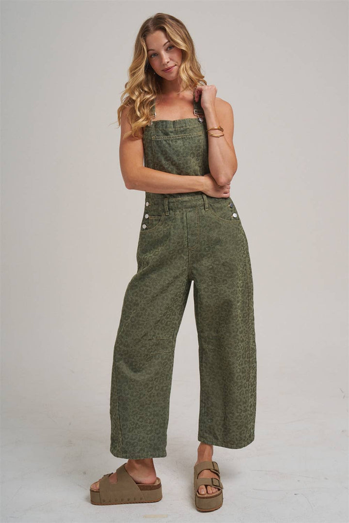 VINTAGE LEOPARD OVERALL JUMPSUIT