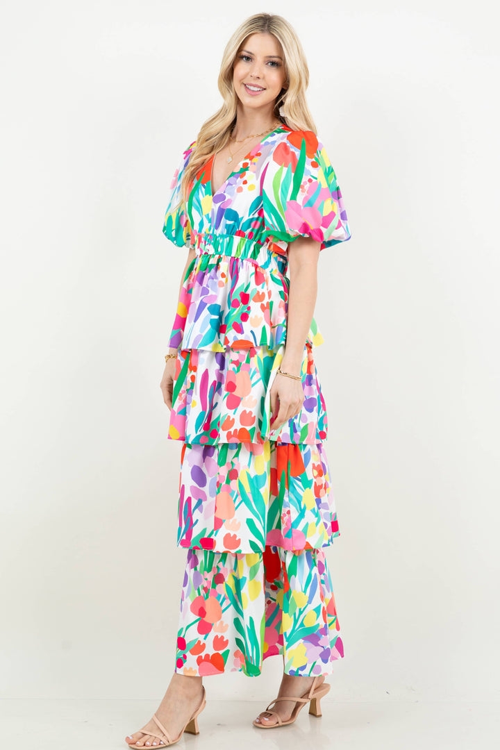 Floral Tiered Dress