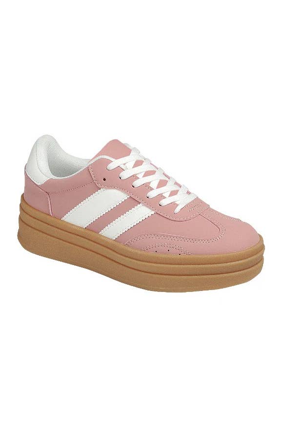 TOPPING-03 DOUBLE STRAP DESIGN PLATFORM SNEAKERS