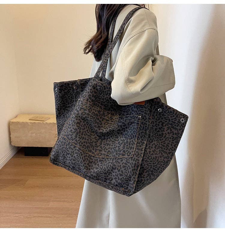 Leopard Print Large Capacity Tote Bag