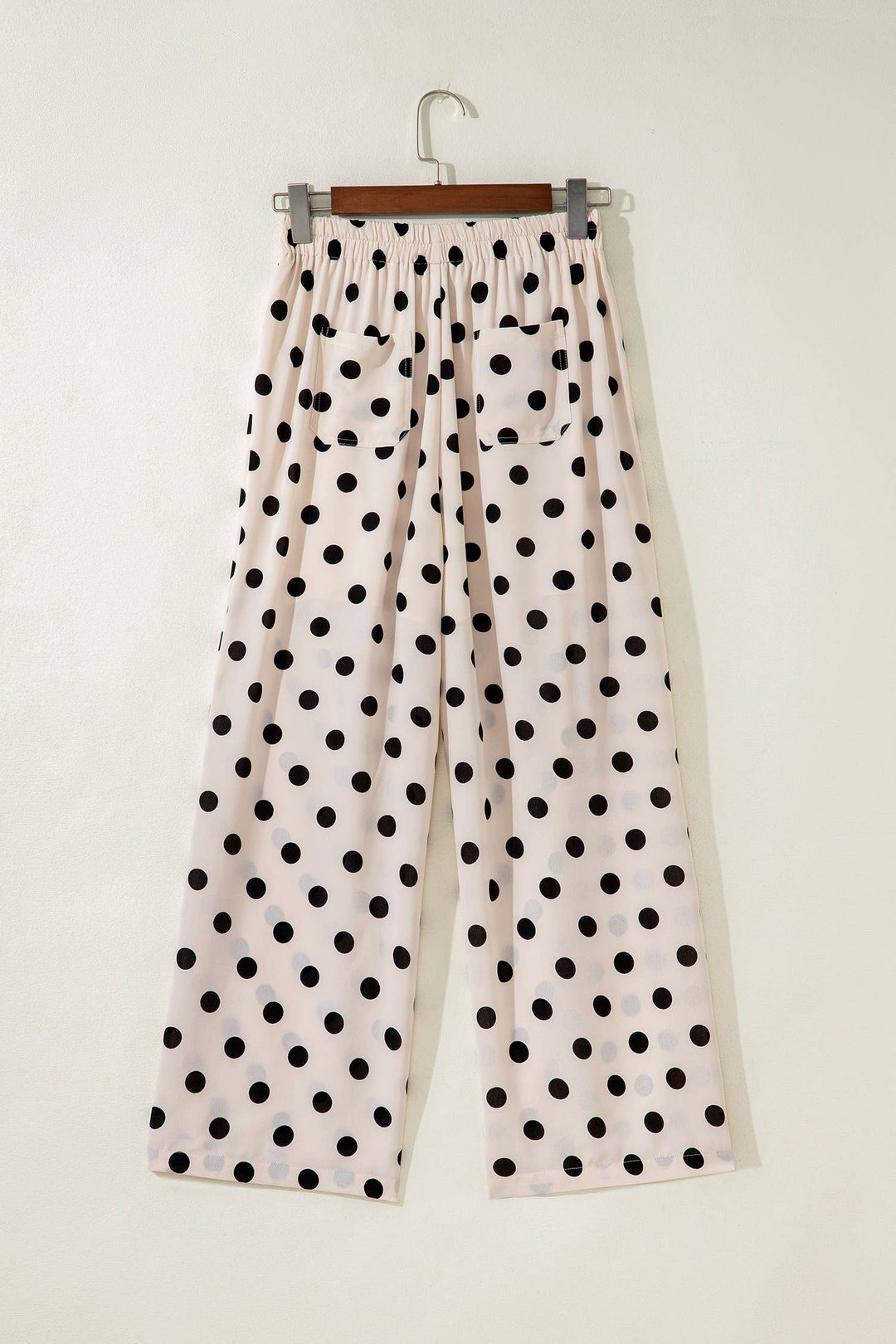 Polka Dot Patched Pocket Ankle Loose Pants S-4X