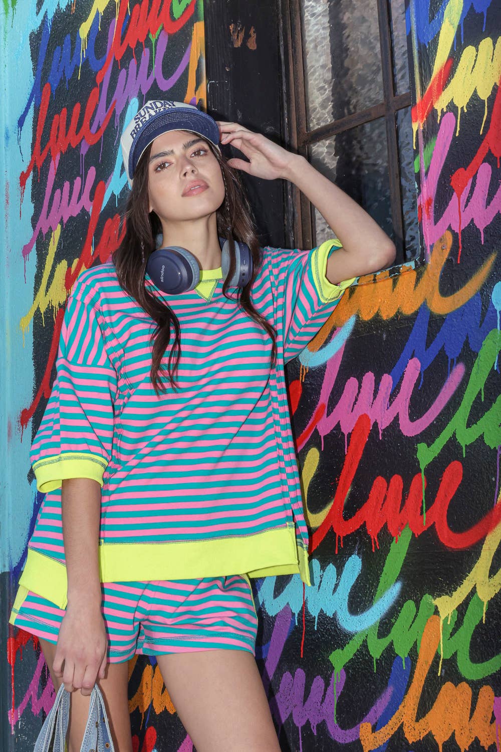 Oversized Stripe Casual Knit Top