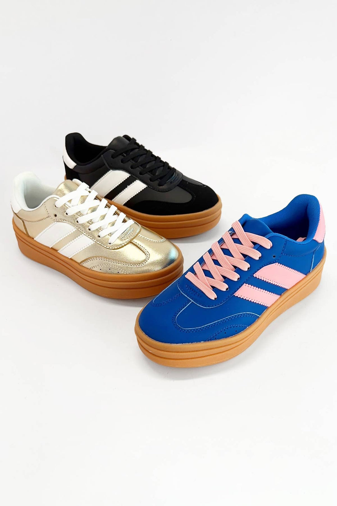 TOPPING-03 DOUBLE STRAP DESIGN PLATFORM SNEAKERS