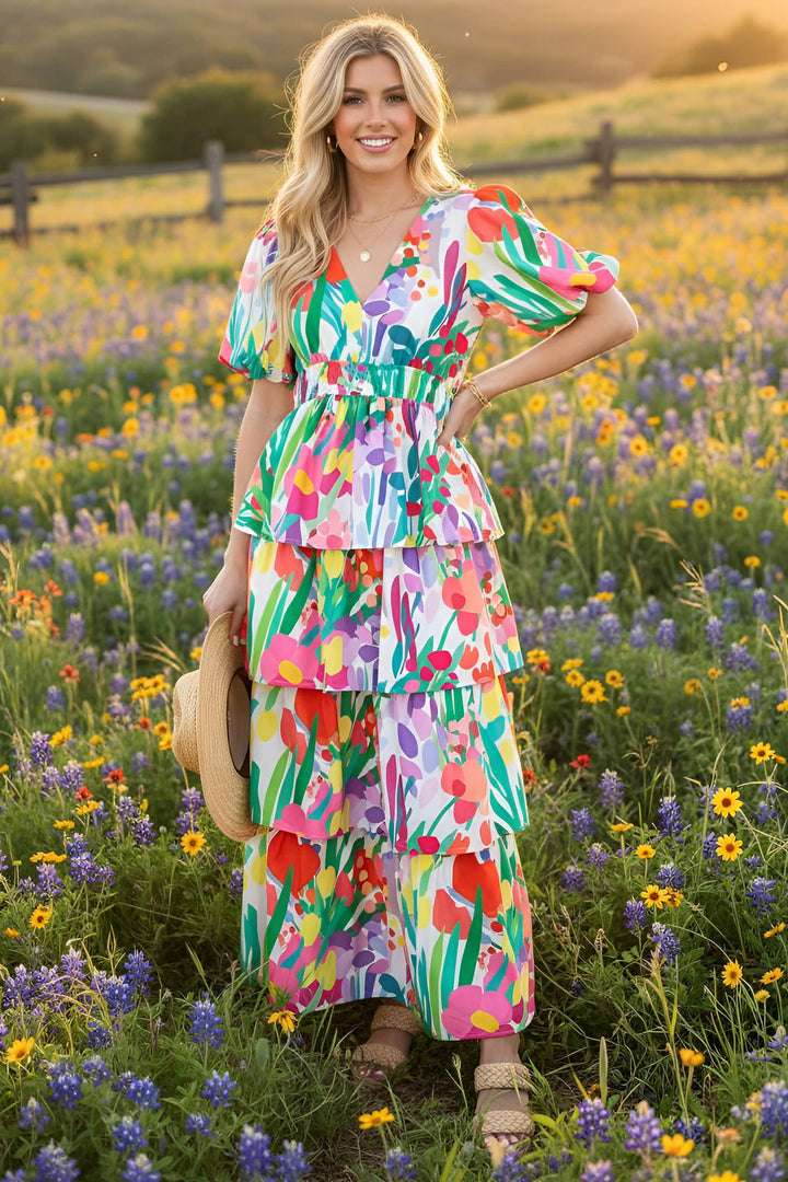 Floral Tiered Dress