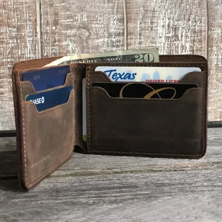 Genuine Leather Bifold Wallet