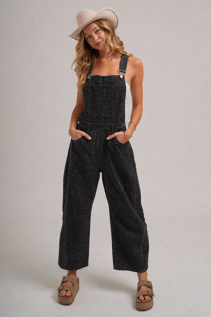 VINTAGE LEOPARD OVERALL JUMPSUIT