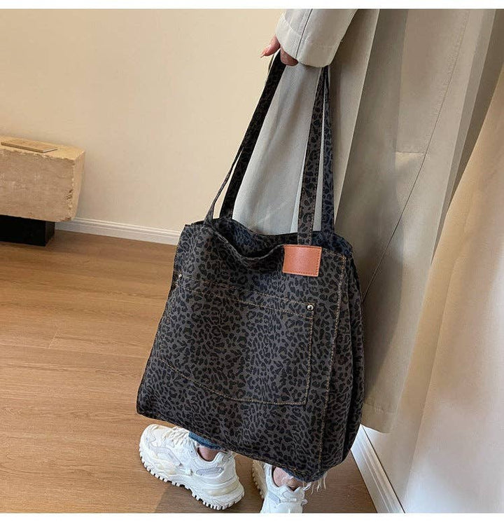Leopard Print Large Capacity Tote Bag