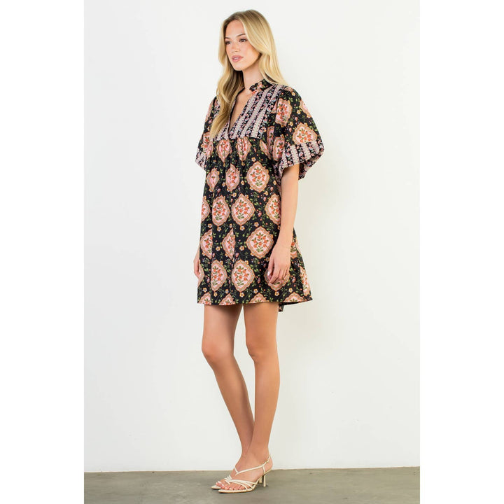 Puff Sleeve Floral Dress