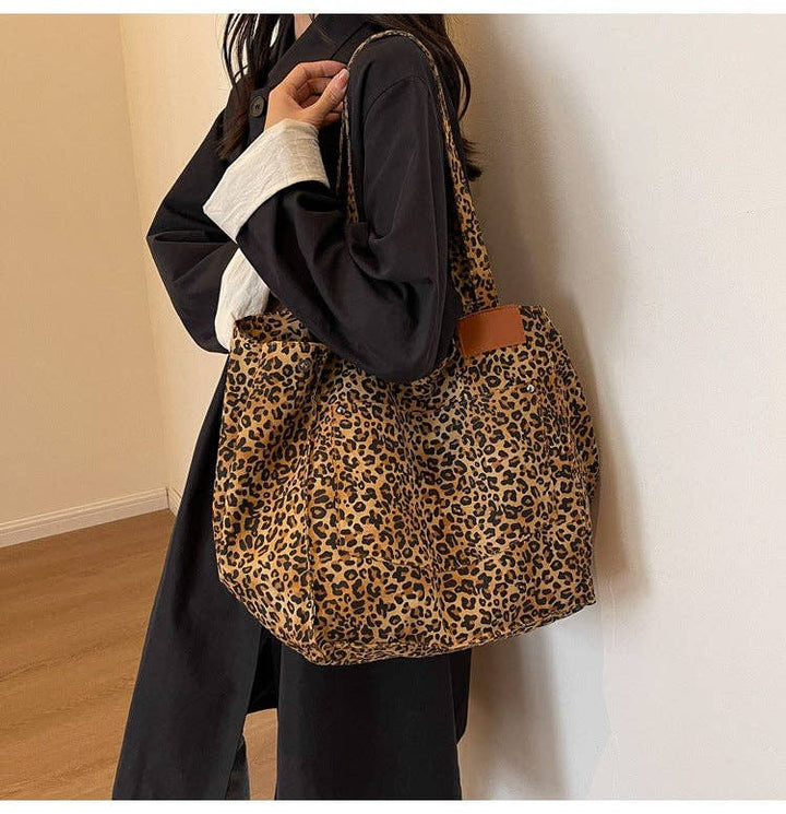 Leopard Print Large Capacity Tote Bag