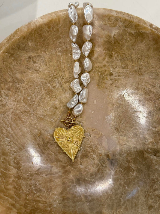 Pearl Heart Necklace