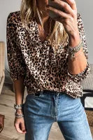 Leopard 3/4 length sleeve top